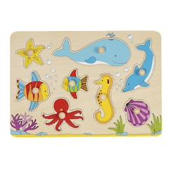 Jouet-Puzzle à boutons animaux de la mer 8 éléments