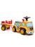 Porteur chantier avec assise ouvrante et volant directionnel avec klaxon, remorque et jeux de sable Gris anthracite+Jaune JCB+Jaune Volvo 7 - vertbaudet enfant 