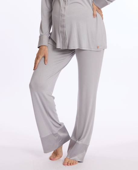 Pantalon de maternité satine Gris 3 - vertbaudet enfant 