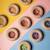 Hochet sensoriel donut fruits Jaune+Orange+Rouge+Vert+Violet 15 - vertbaudet enfant 