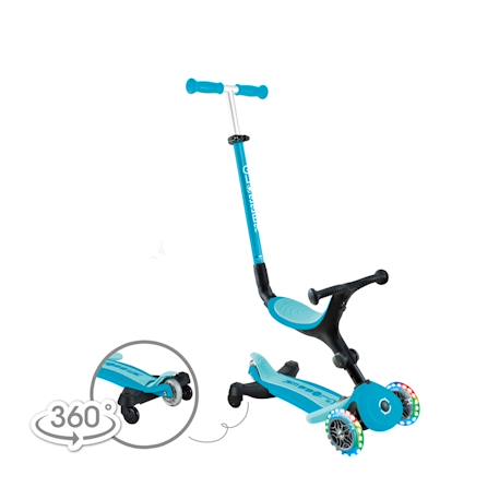 Trottinette évolutive go-up active lights 360 Bleu aqua 2 - vertbaudet enfant 
