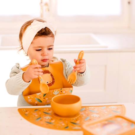 Set de table en silicone animaux Orange+Rose+Vert+Vert paon 4 - vertbaudet enfant 