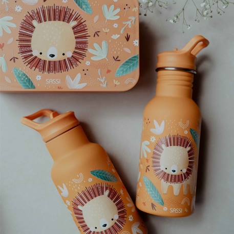 Gourde pour enfant en inox isotherme Beige+Bleu+Orange+Rose+Vert 16 - vertbaudet enfant 