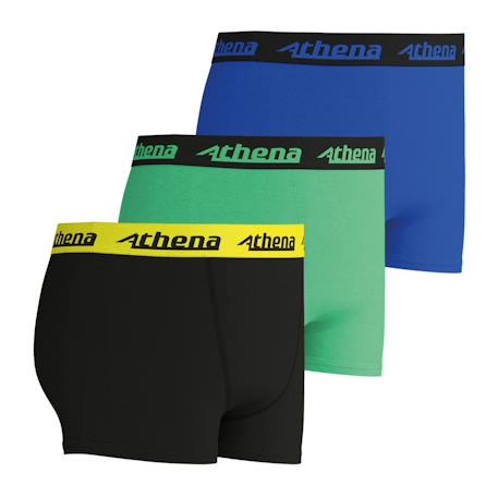 Lot de 3 boxers garçon ecopack trio choc Noir+Noir-vert-bleu+Rouge-bleu 5 - vertbaudet enfant 