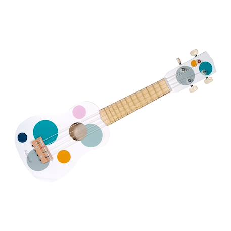 Set de 3 instruments de musique pour enfant avec guitare, tambourin et maracas à pois Blanc 5 - vertbaudet enfant 
