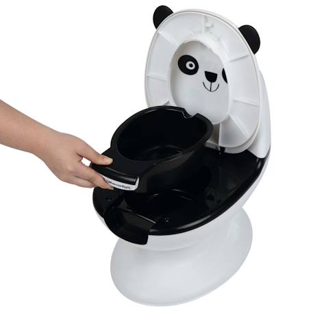 Mini toilette panda, pot avec bruit de chasse d'eau, panda Blanc et bleu+Blanc et marron+Blanc et noir+Blanc et rose 10 - vertbaudet enfant 