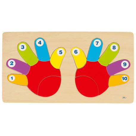 Puzzle les doigts de la main 14 pièces Multicolore 1 - vertbaudet enfant 