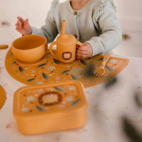 Set de table en silicone animaux Orange+Rose+Vert+Vert paon 6 - vertbaudet enfant 
