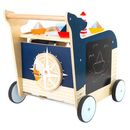 Chariot de marche baleine Bleu 3 - vertbaudet enfant 