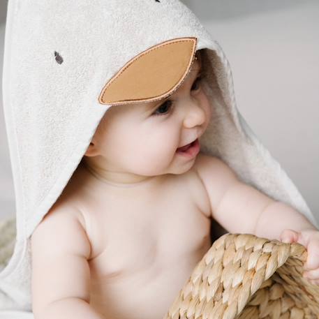 Cape de bain coton bio nils Sable 2 - vertbaudet enfant 