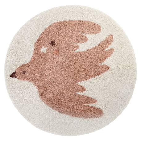 Tapis chambre enfant petit oiseau bohemian bird Aqua+Creme+Miel 8 - vertbaudet enfant 