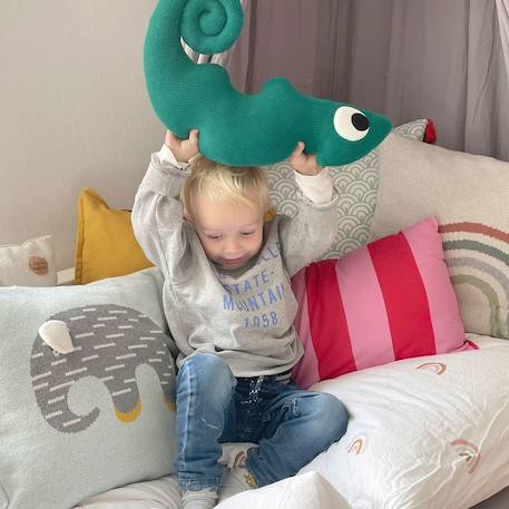 Doudou peluche caméléon Vert 2 - vertbaudet enfant 