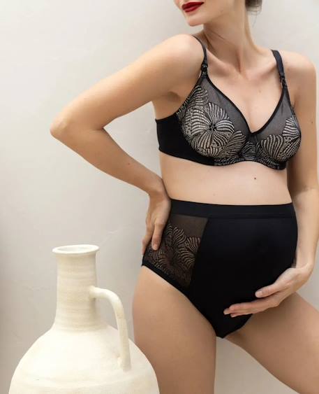Soutien gorge maternité et allaitement avec armatures dahlia Kaki+Noir 7 - vertbaudet enfant 