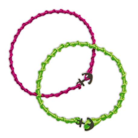 Coffret 7 bracelets brésiliens fluo à créer Bleu 2 - vertbaudet enfant 