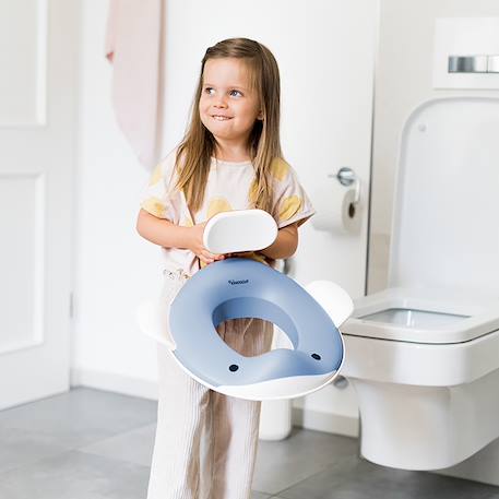 Réducteur de toilette baleine Bleu pigeon+Gris clair+Gris foncé+Peach+Pistache+Sable+Vieux rose 4 - vertbaudet enfant 