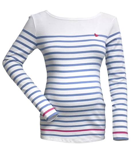 Marinière de grossesse brest Blanc/bleu+Blanc/rose 3 - vertbaudet enfant 