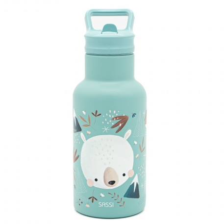 Gourde pour enfant en inox isotherme Beige+Bleu+Orange+Rose+Vert 7 - vertbaudet enfant 