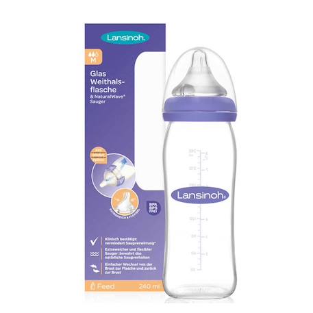 Biberon en verre 240ml Violet 1 - vertbaudet enfant 