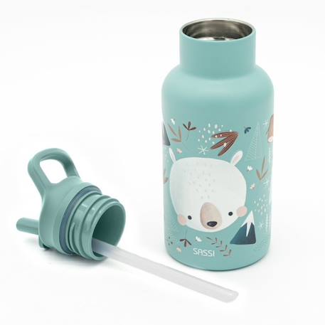 Gourde pour enfant en inox isotherme Beige+Bleu+Orange+Rose+Vert 10 - vertbaudet enfant 