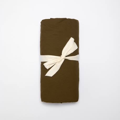 Drap-housse en percale de coton bio lavé 1 personne Toundra 5 - vertbaudet enfant 