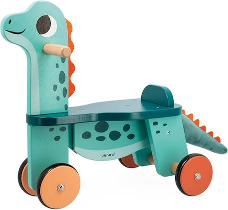 Porteur dino portosaurus en bois fsc Bleu 2 - vertbaudet enfant 