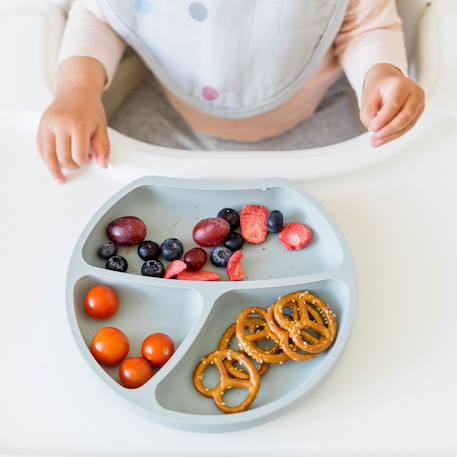Assiette à compartiments avec ventouse aquamarine+gris clair+gris foncé+menthe+Rose foncé+rose pâle 3 - vertbaudet enfant 