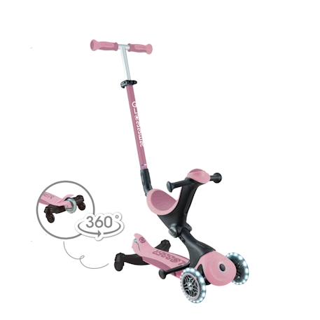 Trottinette évolutive go-up deluxe lights 360 essential Bleu ciel+Rose berry+Vert pistache 8 - vertbaudet enfant 