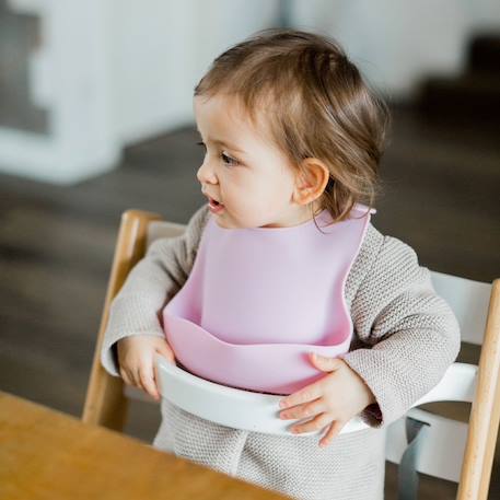 Bavoir bébé en silicone Menthe+Rose pâle+Violet 10 - vertbaudet enfant 
