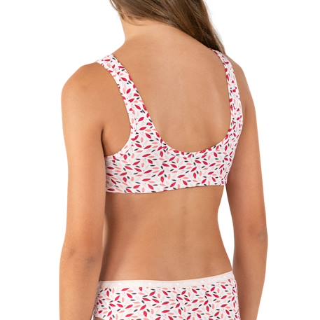 Lot de 2 brassières fille ecopack athena fille Floral-rose poudre+Motif-noir 3 - vertbaudet enfant 