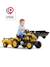 Tractopelle à pédales avec remorque Jaune Komatsu+Vert Claas 2 - vertbaudet enfant 