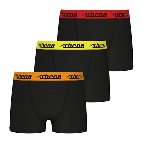 Lot de 3 boxers garçon ecopack trio choc Noir+Noir-vert-bleu+Rouge-bleu 1 - vertbaudet enfant 