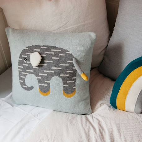 Housse de coussin arc-en-ciel en coton standard 100 by oeko-tex® Gris et jaune+Multicolore 3 - vertbaudet enfant 