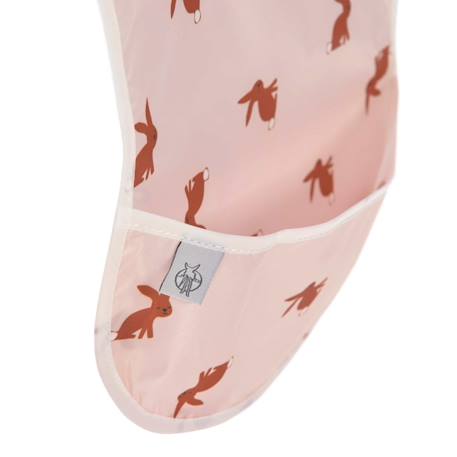 Lot de 2 bavoirs à poche little forest lapin Rose 2 - vertbaudet enfant 