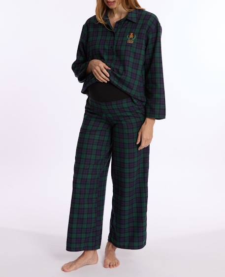 Pyjama de grossesse et d'allaitement teddy Vert 2 - vertbaudet enfant 