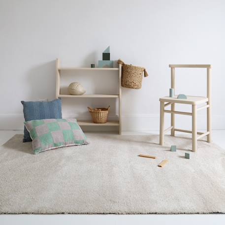 Tapis lavable en machine uni etico Crème+Rose+Sable+Vert mousse 1 - vertbaudet enfant 