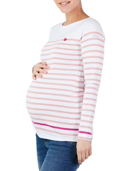 Marinière de grossesse brest Blanc/bleu+Blanc/rose 5 - vertbaudet enfant 