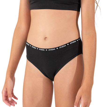 Lot de 3 slips ecopack Blanc-imprimé gouttes-noir 5 - vertbaudet enfant 