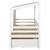Lit cabane gigogne bois massif alma Blanc+Bois 5 - vertbaudet enfant 