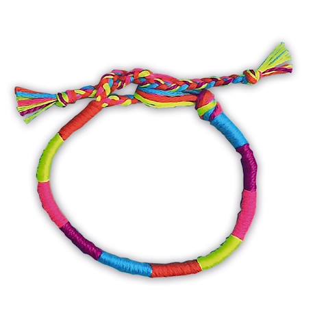 Coffret 7 bracelets brésiliens fluo à créer Bleu 3 - vertbaudet enfant 