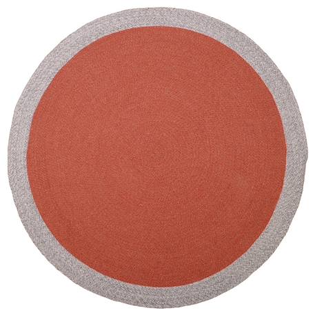 Tapis rond laine tressé nolan Bleu+Curcuma+Rouille 13 - vertbaudet enfant 