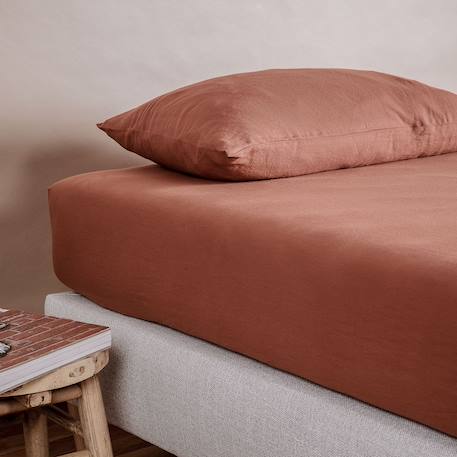 Drap housse 1 personne pur coton bio Blanc+Bleu nuit+Ecru+Eucalyptus+Gris tourterelle+Rose nude+Terracotta 36 - vertbaudet enfant 