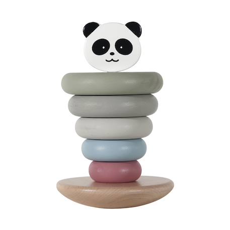 Tour à empiler panda en bois Bois 6 - vertbaudet enfant 