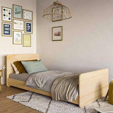 Lit enfant bois massif lilow Blanc+Bois 12 - vertbaudet enfant 