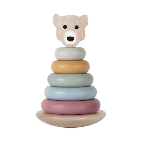 Tour à empiler ours en bois Bois 1 - vertbaudet enfant 