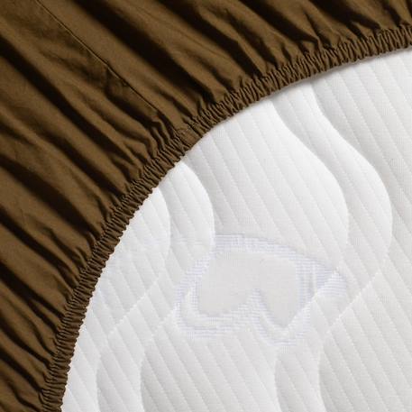 Drap-housse en percale de coton bio lavé 1 personne Toundra 4 - vertbaudet enfant 