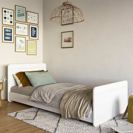 Lit enfant bois massif lilow Blanc+Bois 6 - vertbaudet enfant 