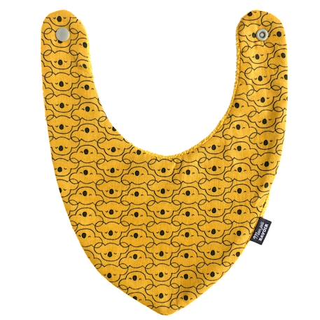 Bavoir bandana (bleu imprimé feuilles) Animaux polaires+Blanc étoiles+Bleu imprimé feuilles+Gris étoiles+Jaune étoiles+Jaune feuilles+Kaki triangles+Koala moutarde+Menthe+Monaha+Oasis+Ourson+Petites oies+Rose étoiles+Rose pâle étoiles+Savane+Sunny 22 - vertbaudet enfant 