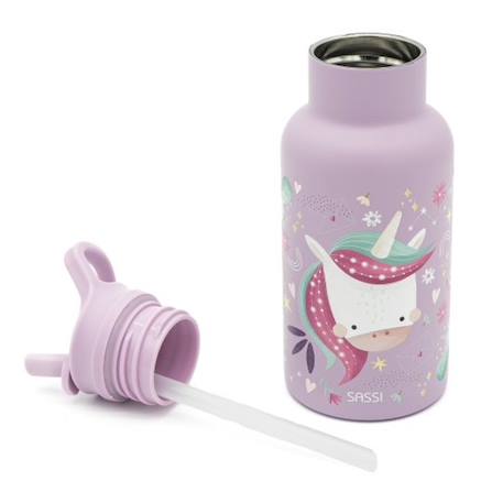 Gourde pour enfant en inox isotherme Beige+Bleu+Orange+Rose+Vert 22 - vertbaudet enfant 