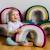 Coussin arc-en-ciel alma Rose+Vert 2 - vertbaudet enfant 