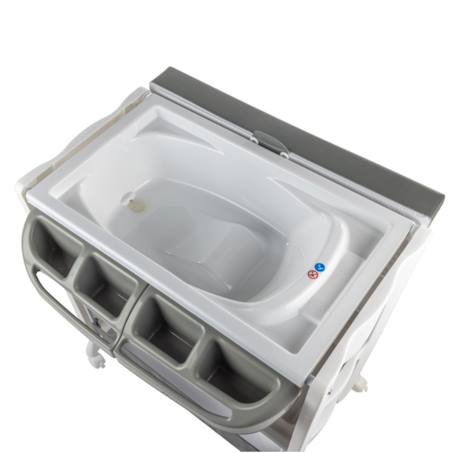 Table à langer et baignoire 2 en 1 dolphy Mist gray 4 - vertbaudet enfant 
